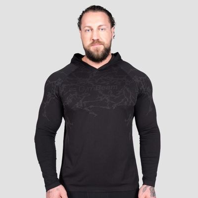Tričko s dlhým rukávom Static Black - GymBeam, veľkosť S