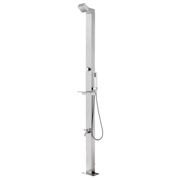 vidaXL Záhradná sprcha 220 cm nehrdzavejúca oceľ