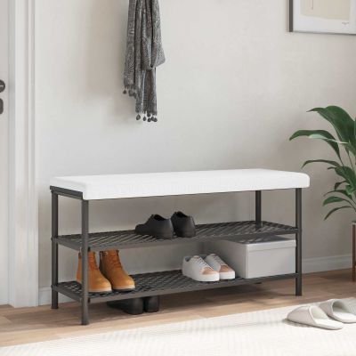 vidaXL Vankúš na lavičku Látka Biela Hĺbka 35 cm