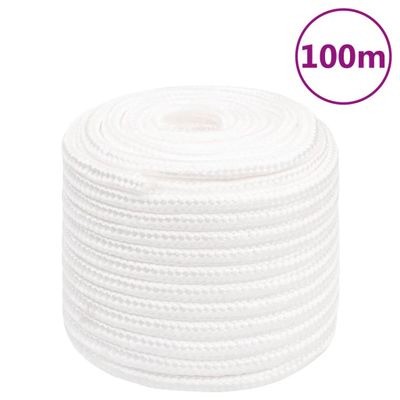 vidaXL Lodné lano biele 18 mm 100 m polypropylén