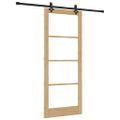 vidaXL Posuvné dvere ORKDAL 86 x 211 cm Prírodná a čierna