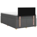 vidaXL Posteľ boxspring s matracom Tmavosivá 120 x 190 cm Látka