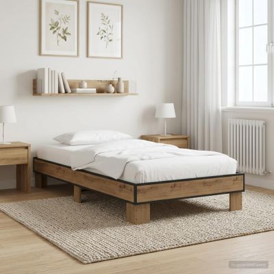 vidaXL Rám postele Dub artisan 80 x 200 cm Kompozitné drevo