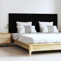 vidaXL Nástenné čelo postele čierne 166x3x60 cm masívna borovica