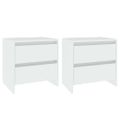 vidaXL Nočné stolíky 2 ks, biele 45x34,5x44,5 cm, kompozitné drevo