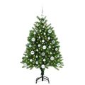 vidaXL Vianočný stromček s 150 LED-i so stojanom Zelená 120 cm PE