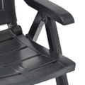 vidaXL Skladacie polohovacie stoličky 2 ks, plastové, antracitové
