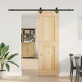 vidaXL Posuvné dvere NARVIK Prírodná a čierna 70 x 210 cm (213,5 cm)