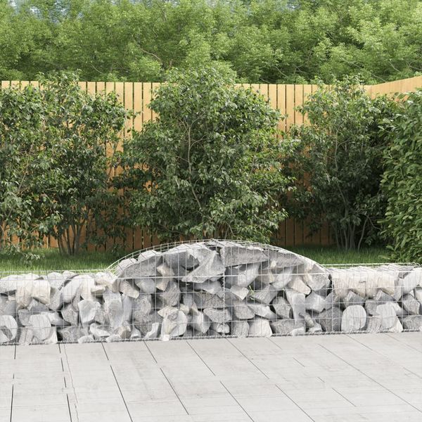 vidaXL Oblúkový gabionový kôš 8 ks 300x50x40/60 cm pozinkované železo