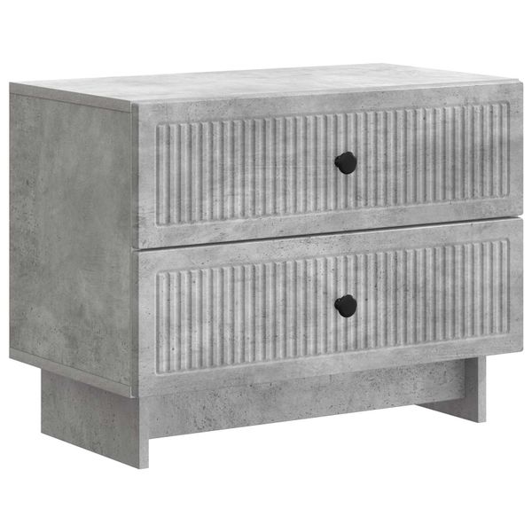 vidaXL Nočný stolík Betónovo sivá 62 x 34,5 x 47,5 cm Kompozitné drevo