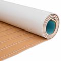 vidaXL Loďová podložka Pruhovaný Hnedá a biela 240 x 90 cm EVA