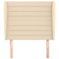 vidaXL Čelo postele so záhybmi krémové 103x23x118/128 cm látka