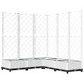 vidaXL Záhradný kvetináč s mriežkou biely 120x120x121,5 cm PP