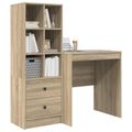 vidaXL Stôl Sonoma dub 115,5 x 50 x 127 cm 2 ks