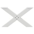 vidaXL Nohy konferenčného stolíka v tvare X, 2 ks, biele, 70 x (42-43) cm, oceľové