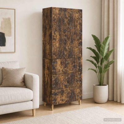 vidaXL Sada skríň 2 ks 66 x 34,5 x 90 cm Kompozitné drevo Dymový dub