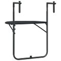 vidaXL Visiaci balkónový stolík čierny 60x64x83,5 cm plastový s ratanovým vzhľadom