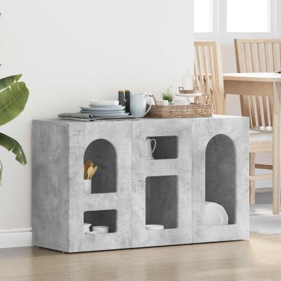 vidaXL Servírovacia skriňa ELST Betónová šedá 100 x 35 x 59 cm