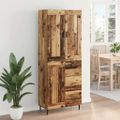vidaXL Highboard 2 ks Staré drevo 69,5 x 34 x 180 cm Kompozitné drevo