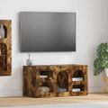 vidaXL TV skrinka ELST 80 x 35 x 40 cm Dymová dub Kompozitné drevo