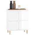 vidaXL Komoda vysoký lesk biela 60x35x70 cm spracované drevo
