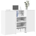 vidaXL Recepčný stôl biely 155x50x103,5 cm kompozitné drevo