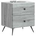 vidaXL Nočný stolík Sivá sonoma 43 x 34,5 x 47,5 cm Kompozitné drevo