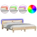 vidaXL Rám postele s LED pásikmi Sonoma 193 x 203 cm Kompozitné drevo
