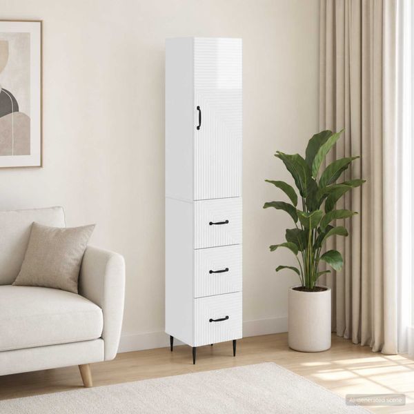 vidaXL Sada skríň 2 ks 33 x 34,5 x 90 cm Kompozitné drevo