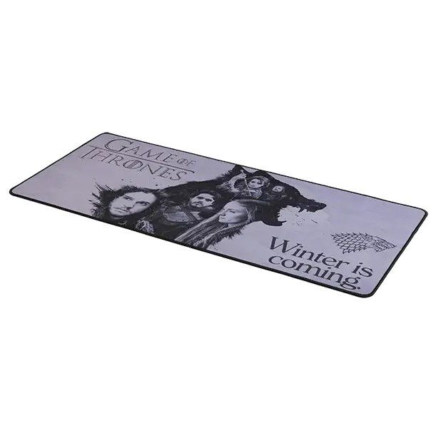 Game of Thrones herná podložka XXL/ 90 x 40 cm Podložka pod myš a klávesnicu, herná, 900×400×3mm, šedo-čierna