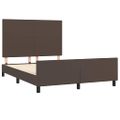 vidaXL Posteľný rám s čelom hnedý 140x190 cm umelá koža