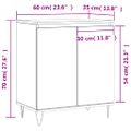 vidaXL Komoda dub sonoma 60x35x70 cm spracované drevo