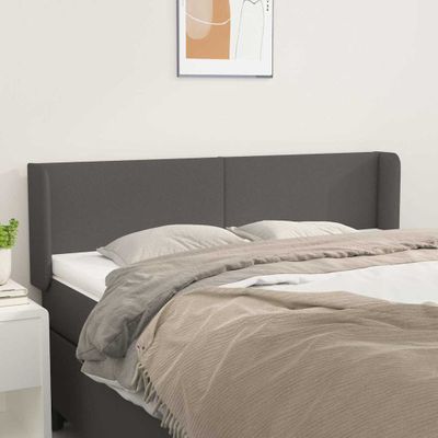 vidaXL Čelo postele so záhybmi sivé 147x16x78/88 cm umelá koža