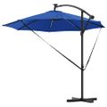 vidaXL Slnečník 294 x 294 x 248 cm Polyester a hliník Azurblue