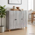 vidaXL Servírovacia skriňa Sivá sonoma 89 x 34,5 x 80 cm