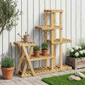 vidaXL Stojan na rastliny Biela 95 x 25 x 101,5 cm