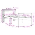 vidaXL Posteľný rám pre seniorov čelo biely 90x200 cm borovicový masív