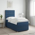 vidaXL LED boxspring posteľ s matracom Modrá 80 x 200 cm Látka