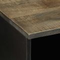 vidaXL TV skrinka, čierna 100x33x46 cm, mangový masív