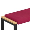 vidaXL Vankúš na lavičku Zamat Víno červené Hĺbka 35 cm