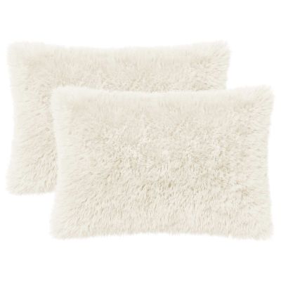 vidaXL Podložka s vankúšom HEERLEN 2 ks Biela PV fleece