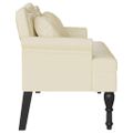 vidaXL Chesterfield lavica Krémová 120,5 x 65 x 75 cm Umelá koža