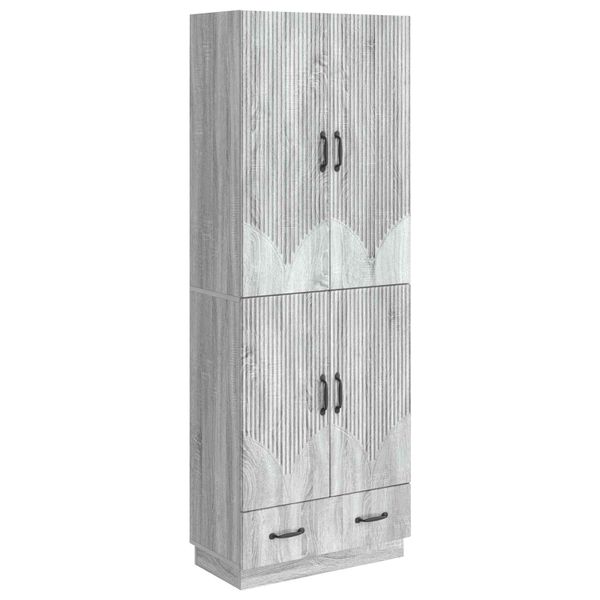 vidaXL Sada skríň 2 pcs Sivý Sonoma Kompozitné drevo