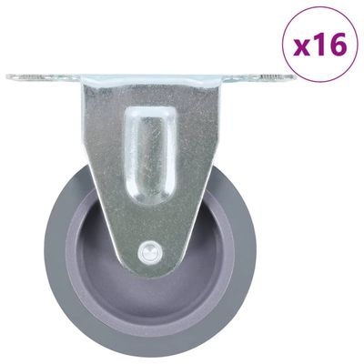 vidaXL 16 ks pevné kolieska 75 mm