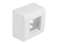 Easy 45 - box s montážou na povrch - 2 moduly - biela, RAL 9003