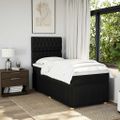 vidaXL Posteľný rám boxspring s matracom čierny 80x200 cm látka