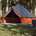vidaXL Rodinný stan tipi 6 osôb sivo-oranžový vodeodolný