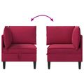 vidaXL Sofa s úložným priestorom Víno červené Zamat