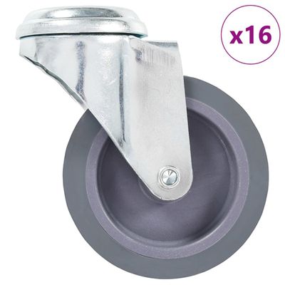 vidaXL Otočné kolieska s otvorom na skrutku 16 ks, 75 mm