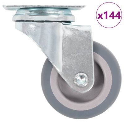 vidaXL Otočné kolieska 144 ks, 50 mm